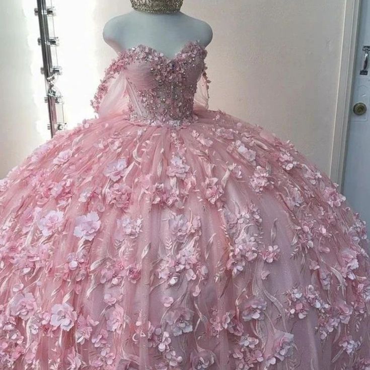 Off the shoulder quinceanera dress for girls birthday party prom dresses sweet 16 dresses pink fg7365