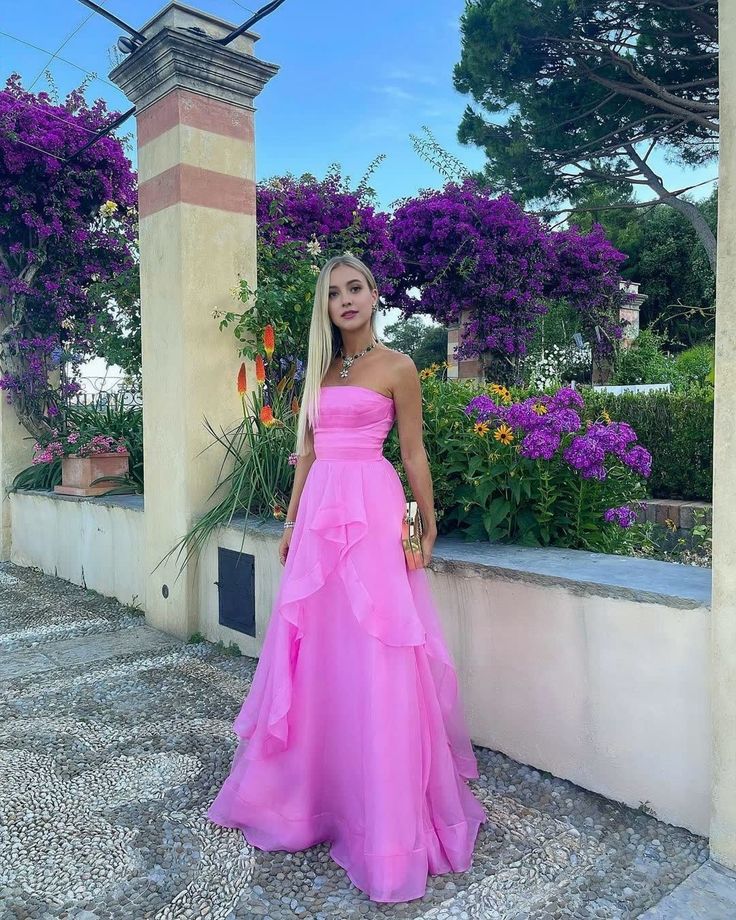 simple pink prom dress,modest evening dresses fg1002