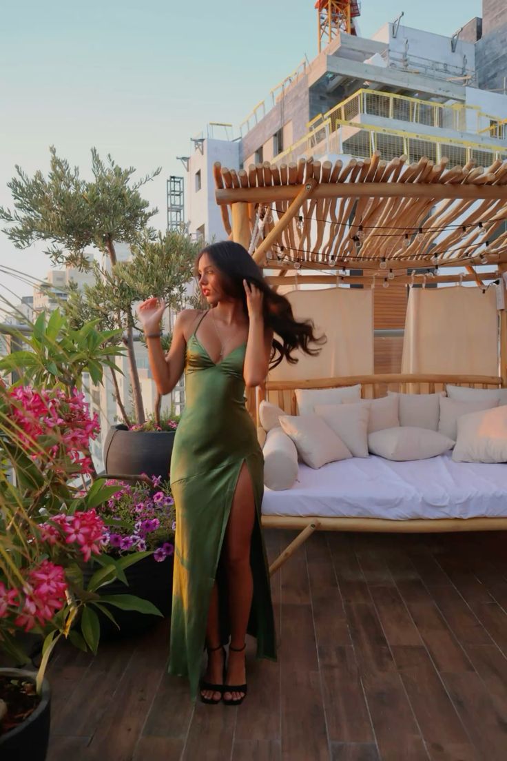 Trajes de fiesta ajustados con tirantes finos verdes, vestido de gala formal
