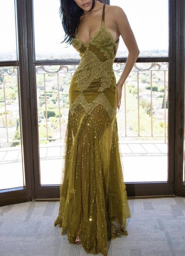 Elegant Green Straps Sleeveless Mermaid Prom Dresses fg745