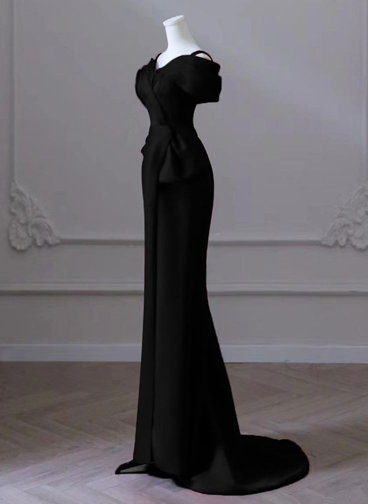 Mermaid Sweetheart Off Shoulder Prom Dress, Satin Evening Dress fg7115
