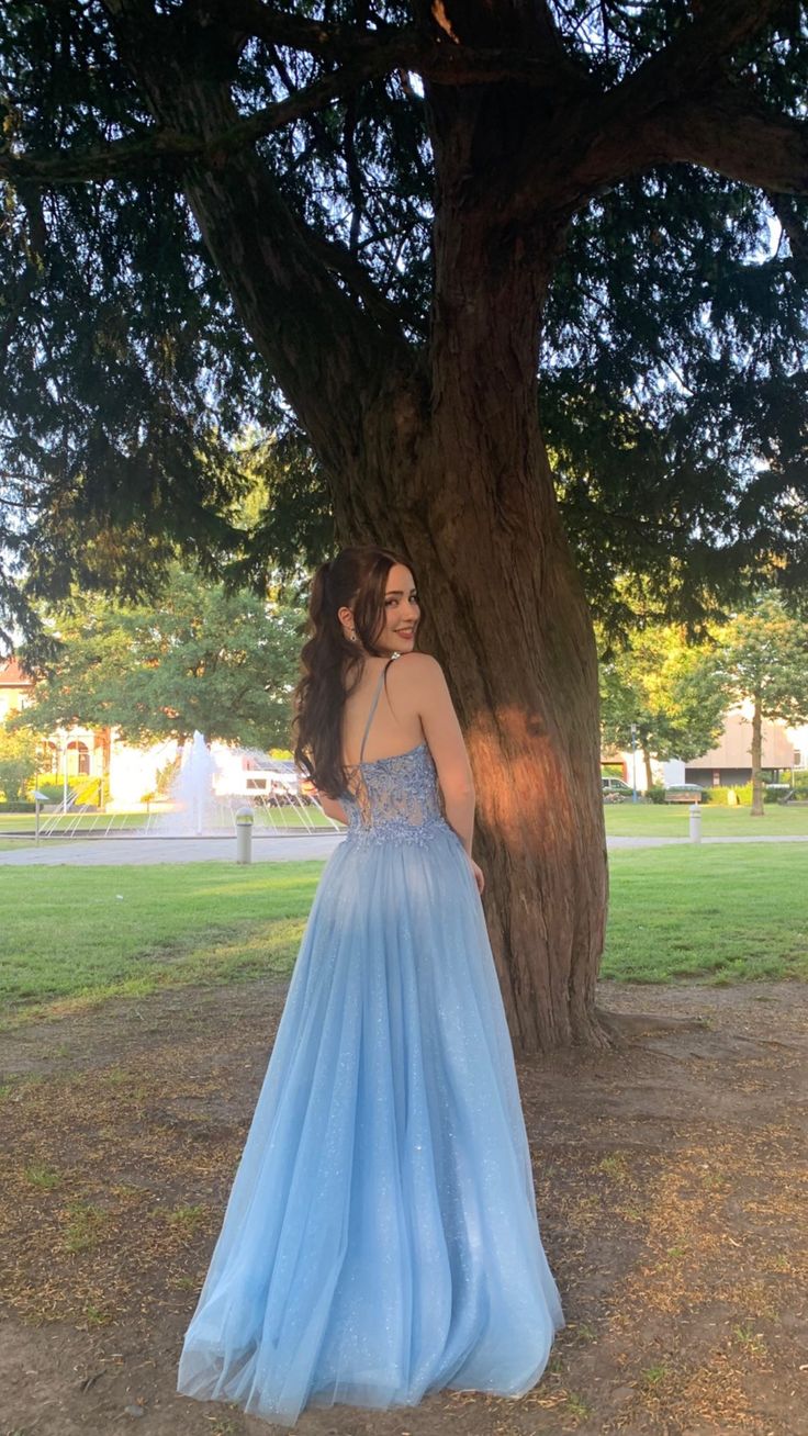 A Line Blue Lace Long Prom Dresses, Long Blue Lace Formal Evening Dresses cg25209