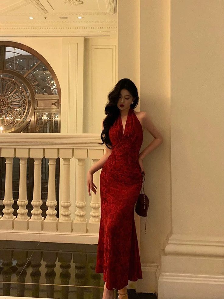 Sexy Sheath V Neckline Red Floral Ankle Length Prom Dresses Birthday Dress fg7026