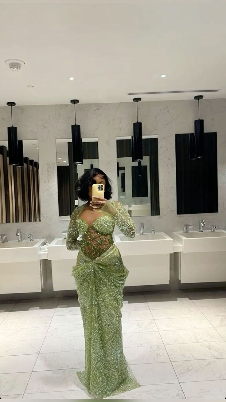 Green Long Prom Dresses Mermaid Evening Dress fg7082