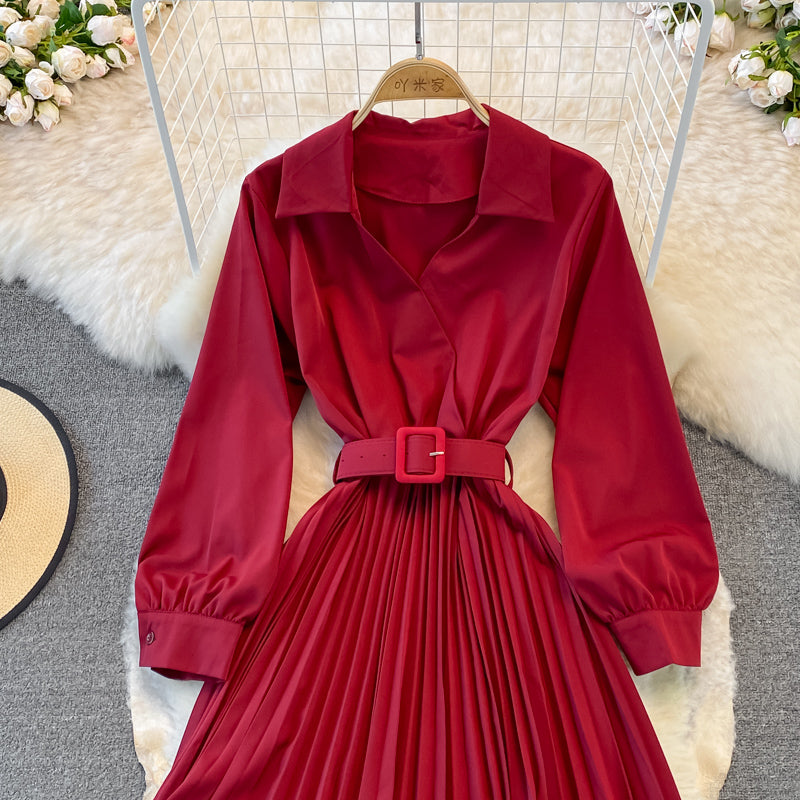 Simple A Line V Neck Dress Fashion Dress 10967