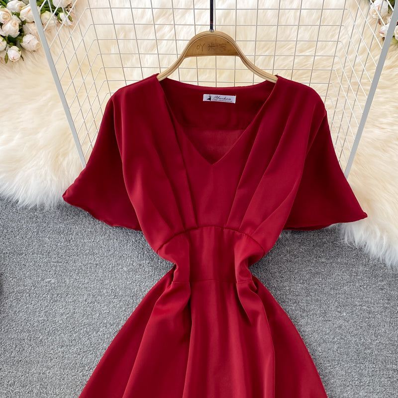 Cute A Line V Neck Short Dress Fashion Dress 10861