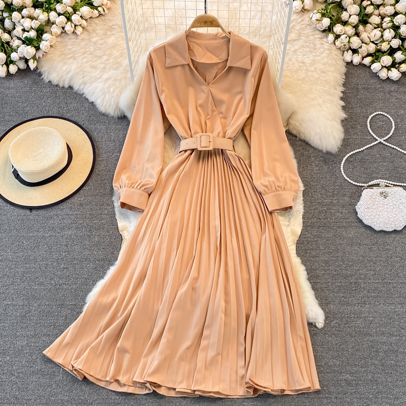 Simple A Line V Neck Dress Fashion Dress 10967