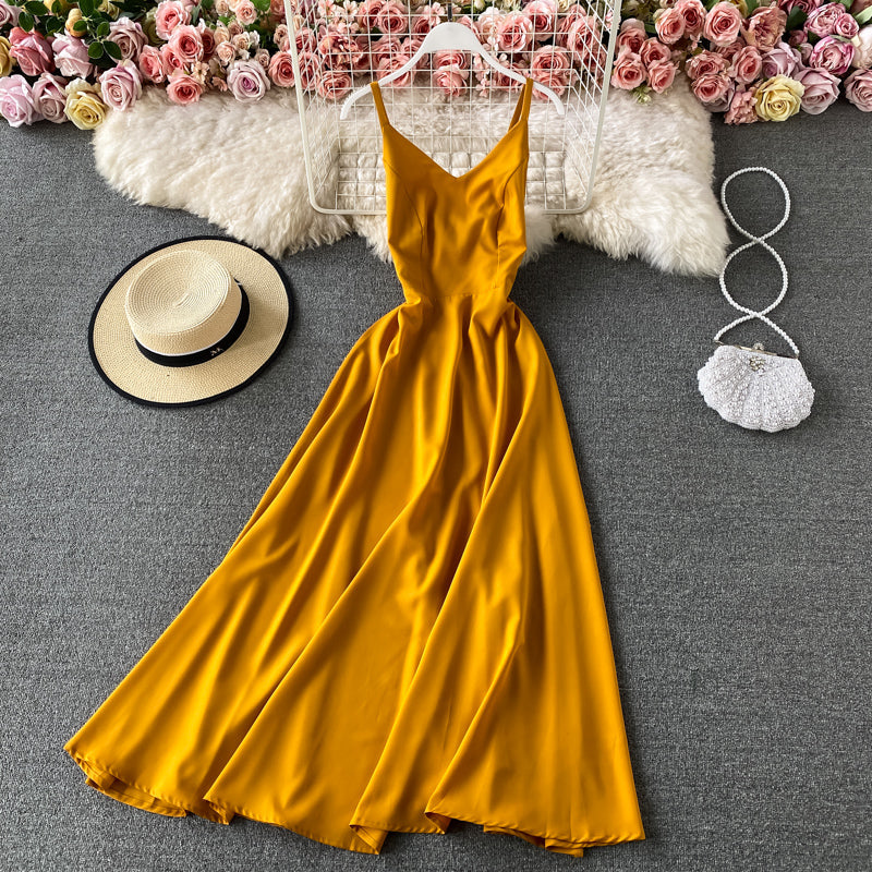 Simple V Neck Short Dress A Line Fashion Dress 10879