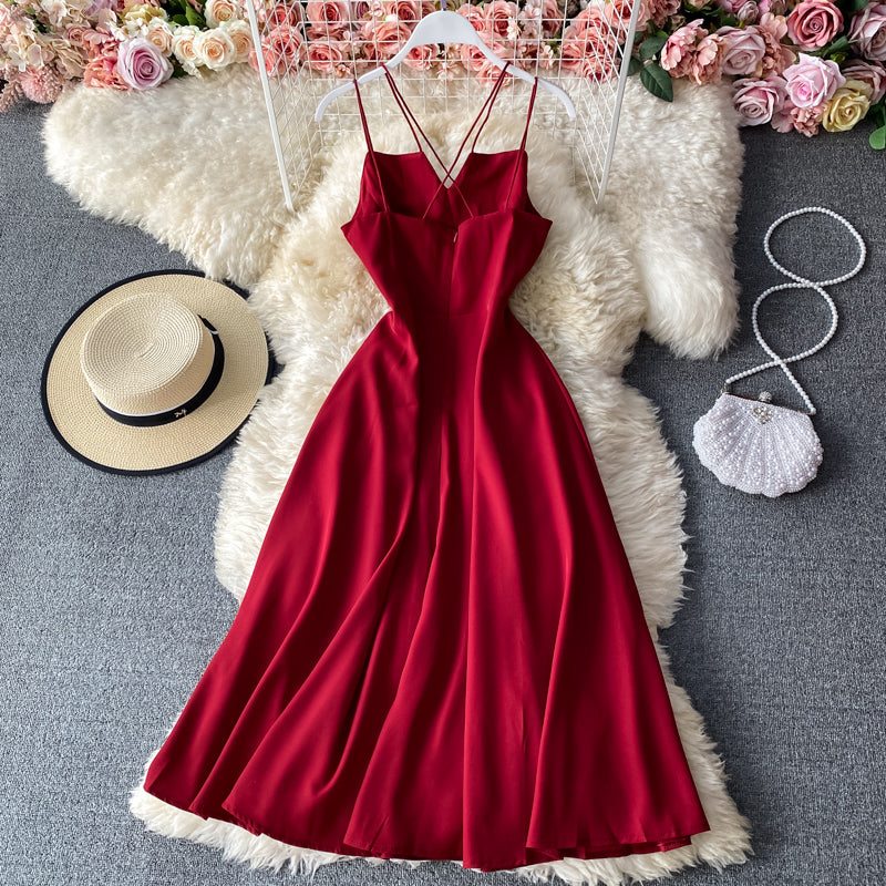 Simple A Line Short Dress Fashion Dress 10867
