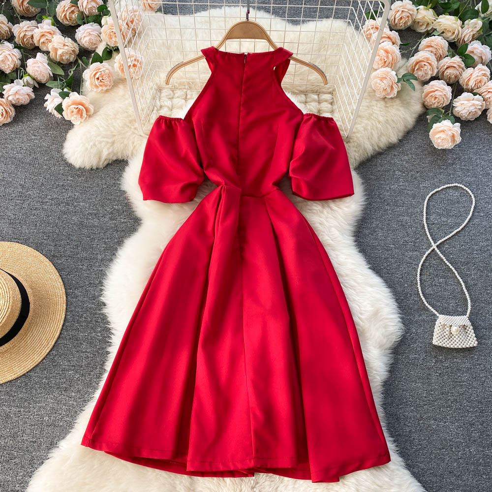 Simple A Line Off Shoulder Dress Fashion Dress 10774