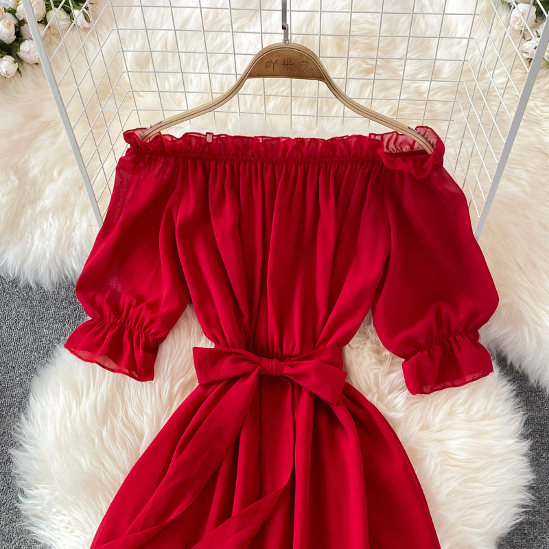 Simple Chiffon Short A Line Dress Fashion Dress 10837