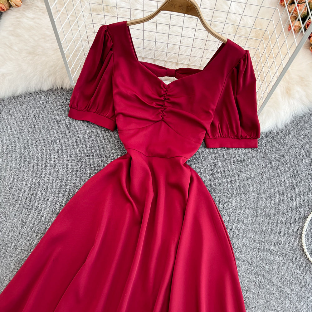 Cute Bow A Line Short Dress Fashion Dress 10718