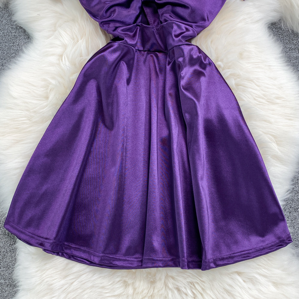 Sexy Bow Short A Line Dress Fashion Dress 10656
