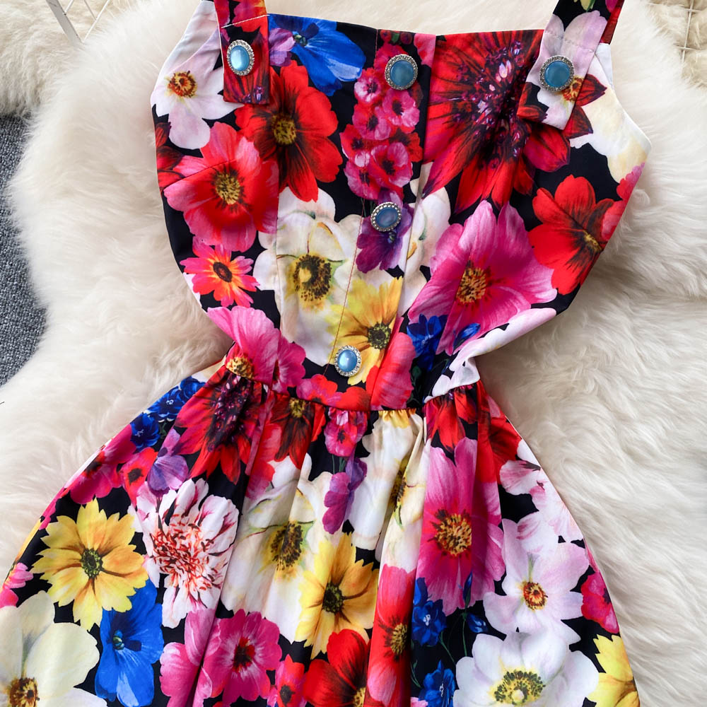Cute A Line Floral Dress Fashion Dress 10663