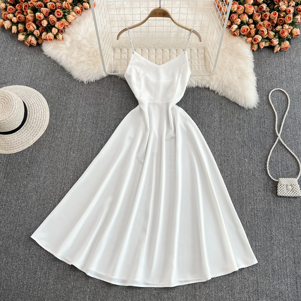 Simple A Line V Neck Short Dress Fashion Dress 10693