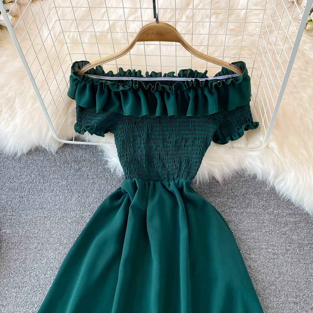 Cute A Line Off Shoulder Dress Short Dress 10723