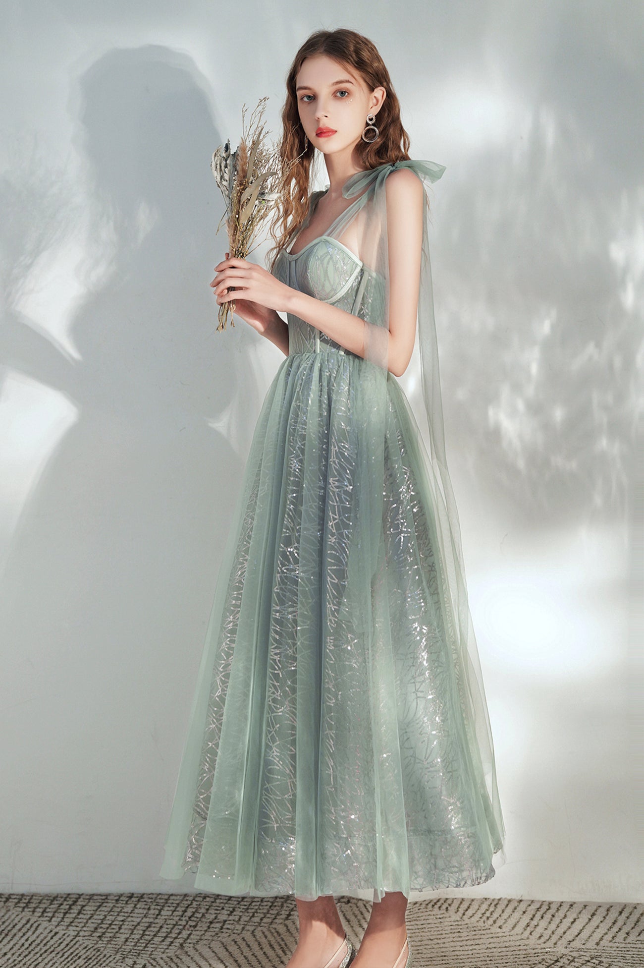 Cute Tulle Short Prom Dress with Sequins, A-Line Homecoming Party Dress