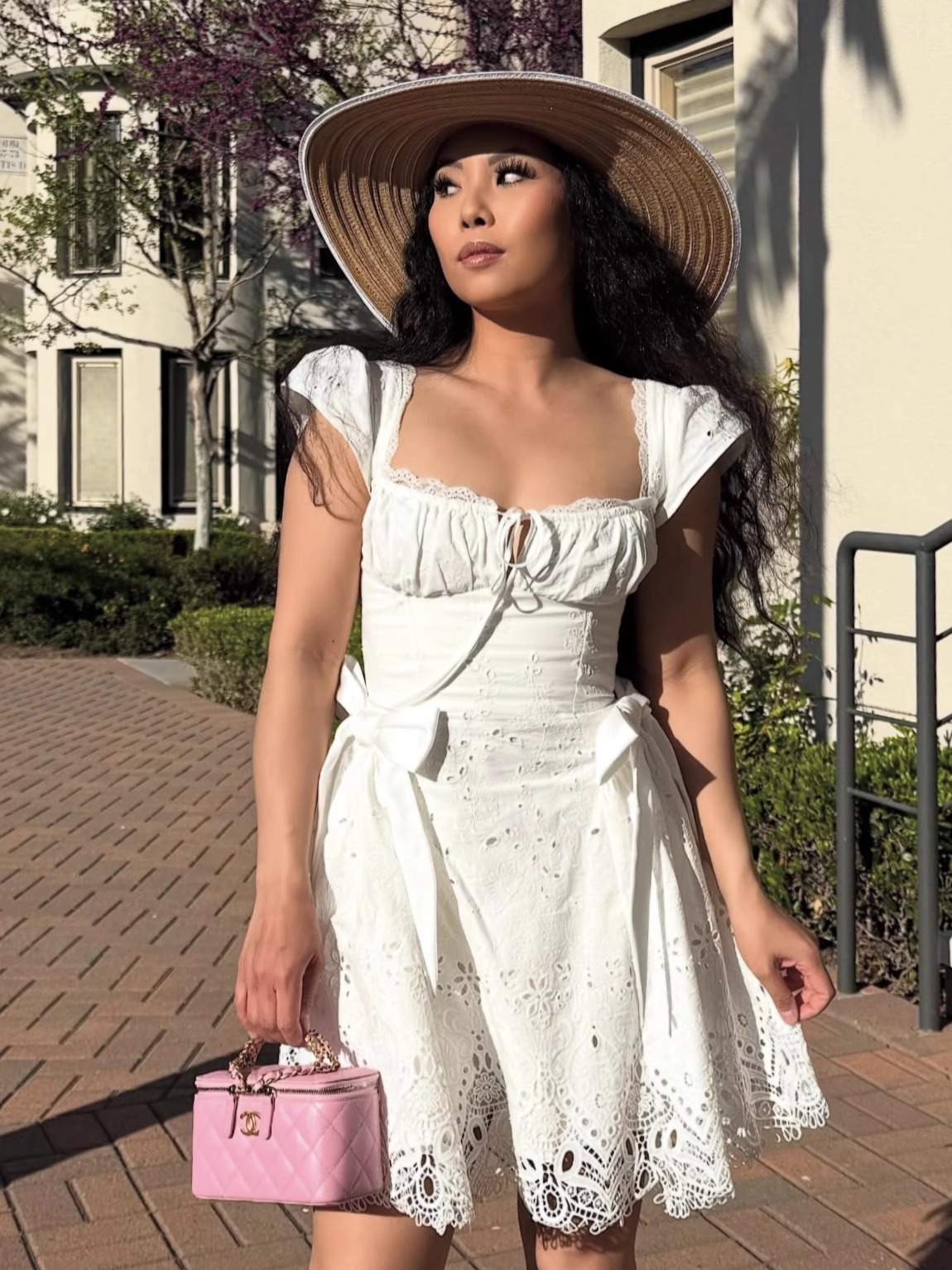 Vestido de fiesta de encaje blanco de manga corta, corte A, para regreso a casa, TP3866