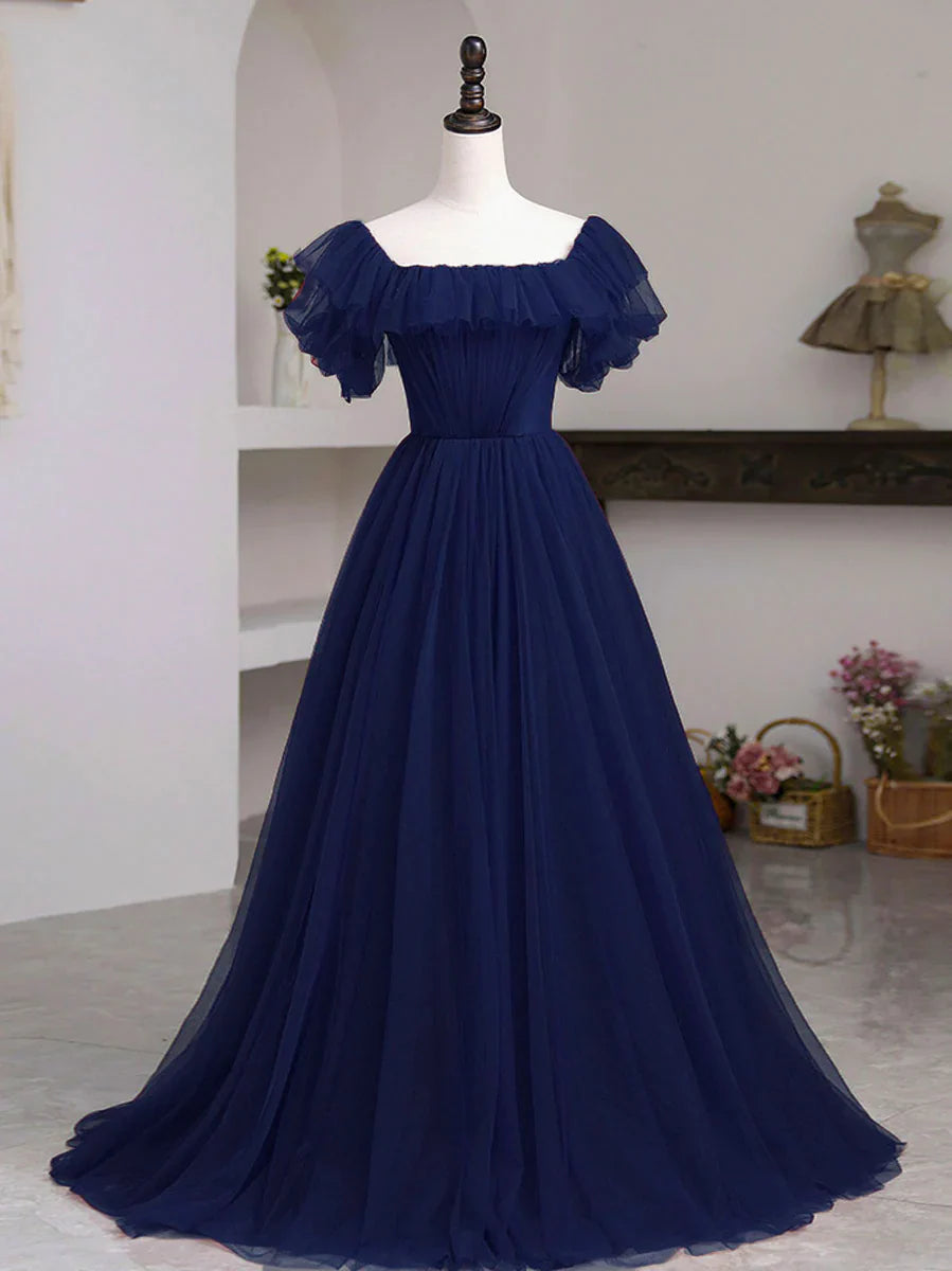 Simple Burgundy A line Long Prom Dresses, Burgundy Bridesmaid Dresses fg4360
