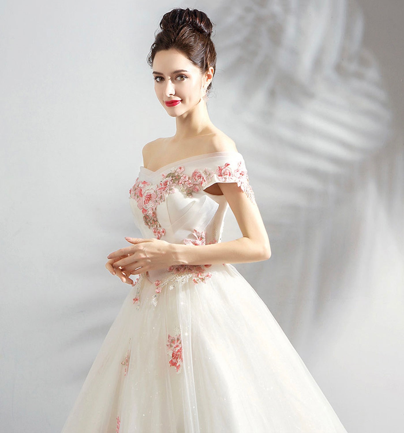 Stylish tulle applique long ball gown dress formal dress 10021