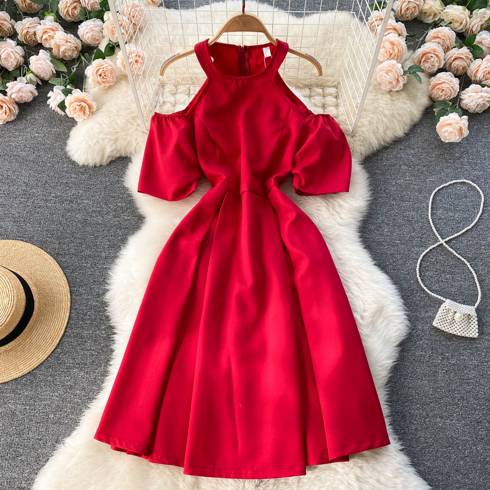 Simple A Line Off Shoulder Dress Fashion Dress 10774