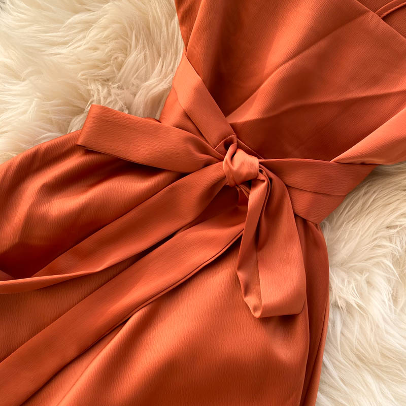 Cute Satin Short A Line Dress Fashion Dress 10944