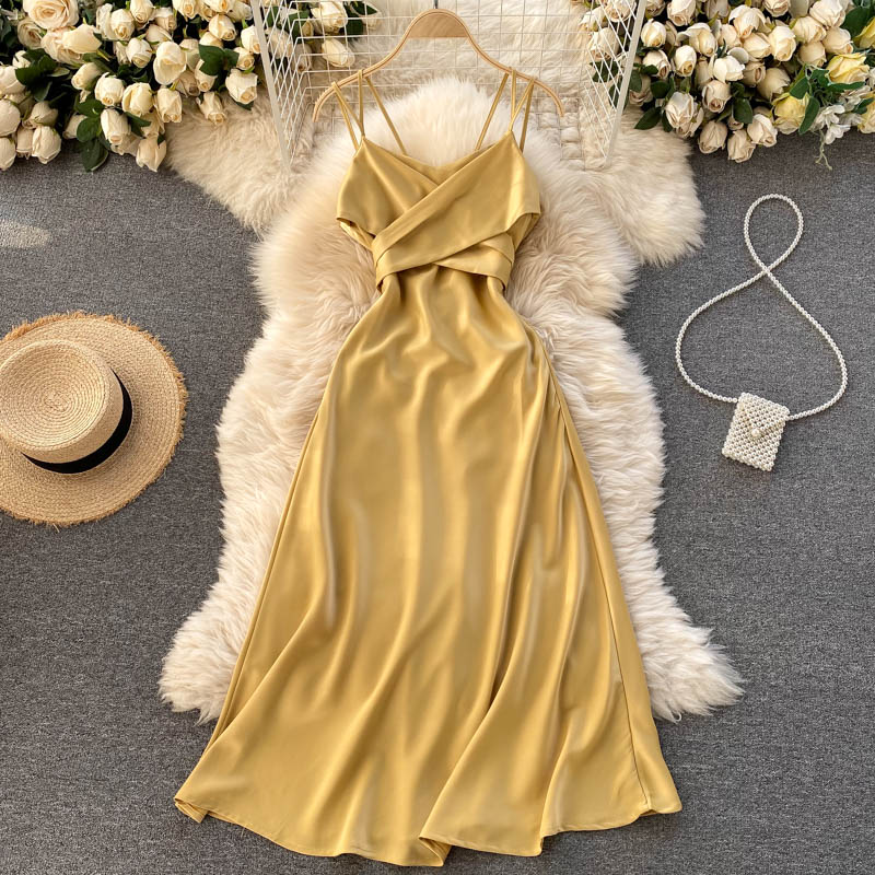 Cute Satin Short A Line Dress Fashion Dress 10944