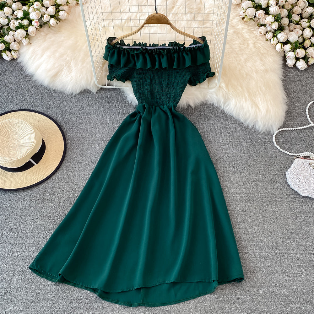 Cute A Line Off Shoulder Dress Short Dress 10723