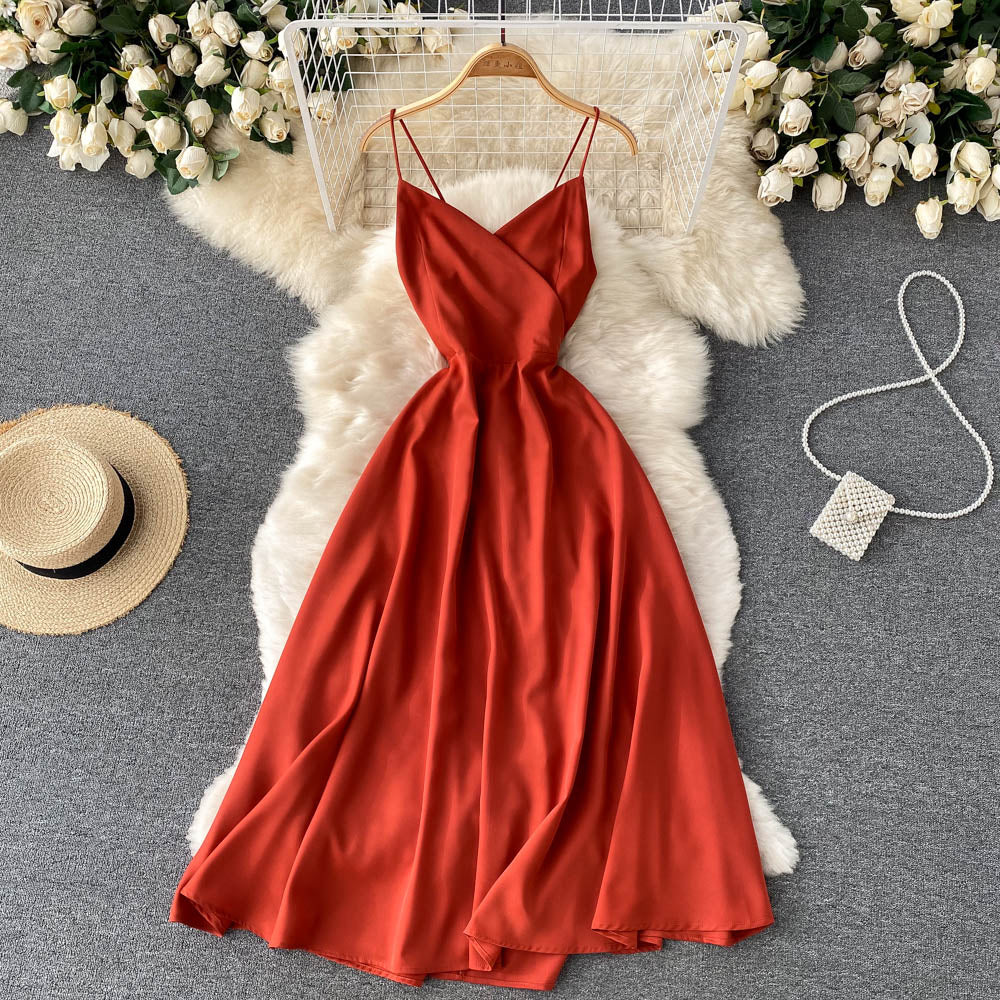 Cute V Neck Short A Line Dress Fashion Dress 10826
