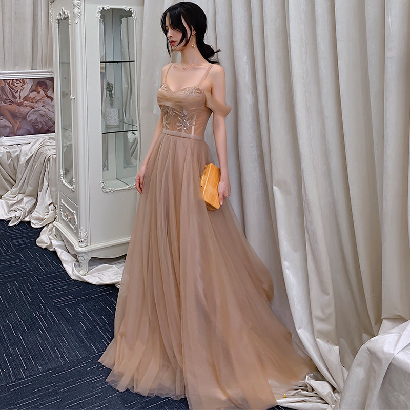 Stylish tulle long prom dress formal dress 8275