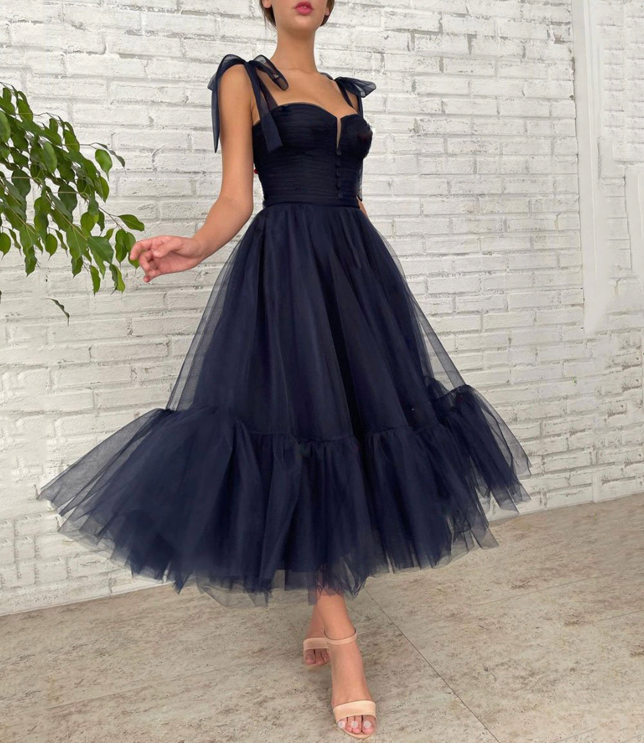 Blue tulle short prom dress blue homecoming dress 8979