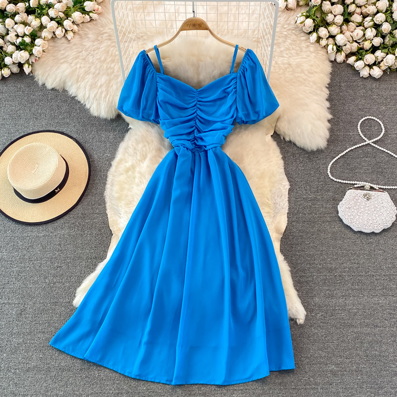 Cute A Line V Neck Short Dress Fashion Dress 10920