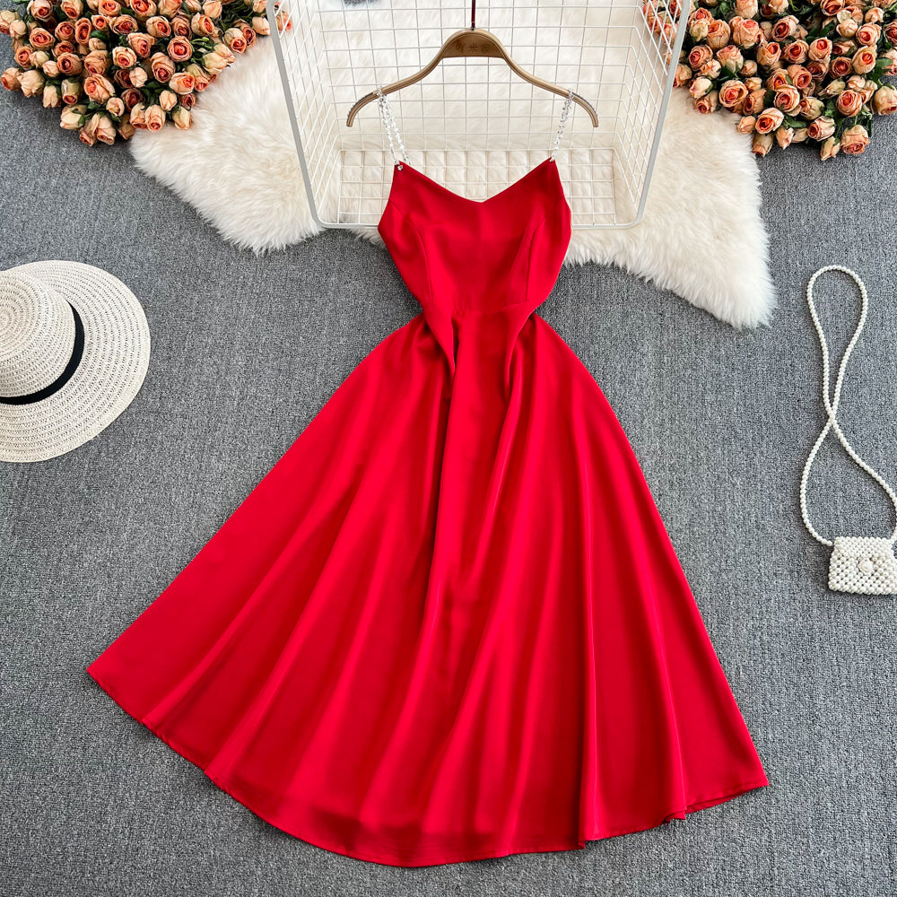 Simple A Line V Neck Short Dress Fashion Dress 10693