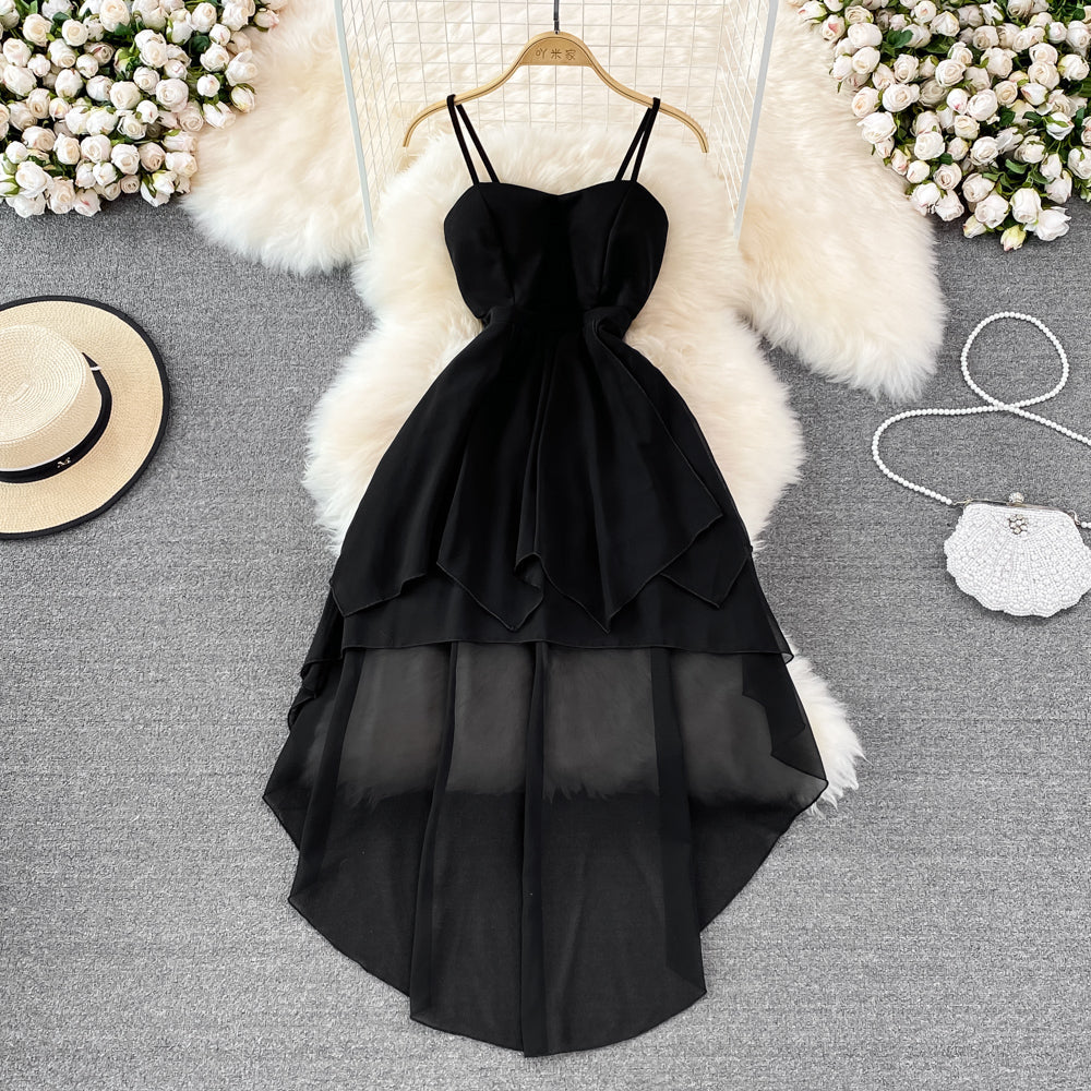 White irregular strapless dress summer 11004