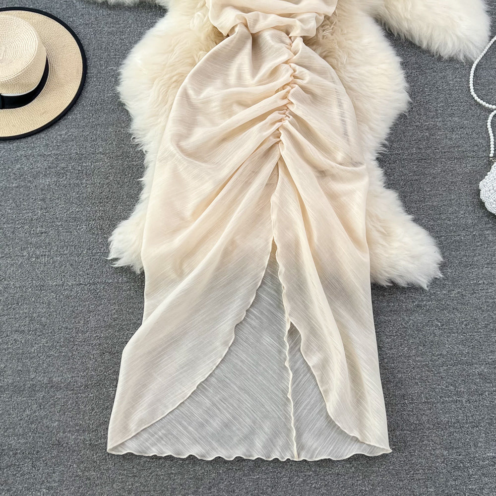 Seaside resort beach skirt sexy suspender skirt 11141