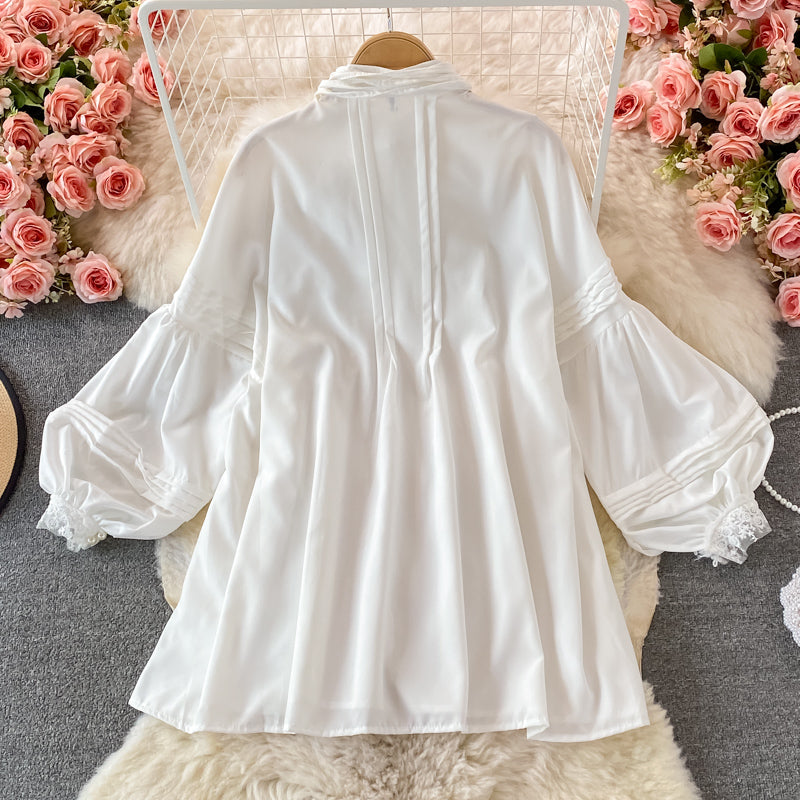 Sweet Lace Long Sleeve Dress Fashion Dress 10744