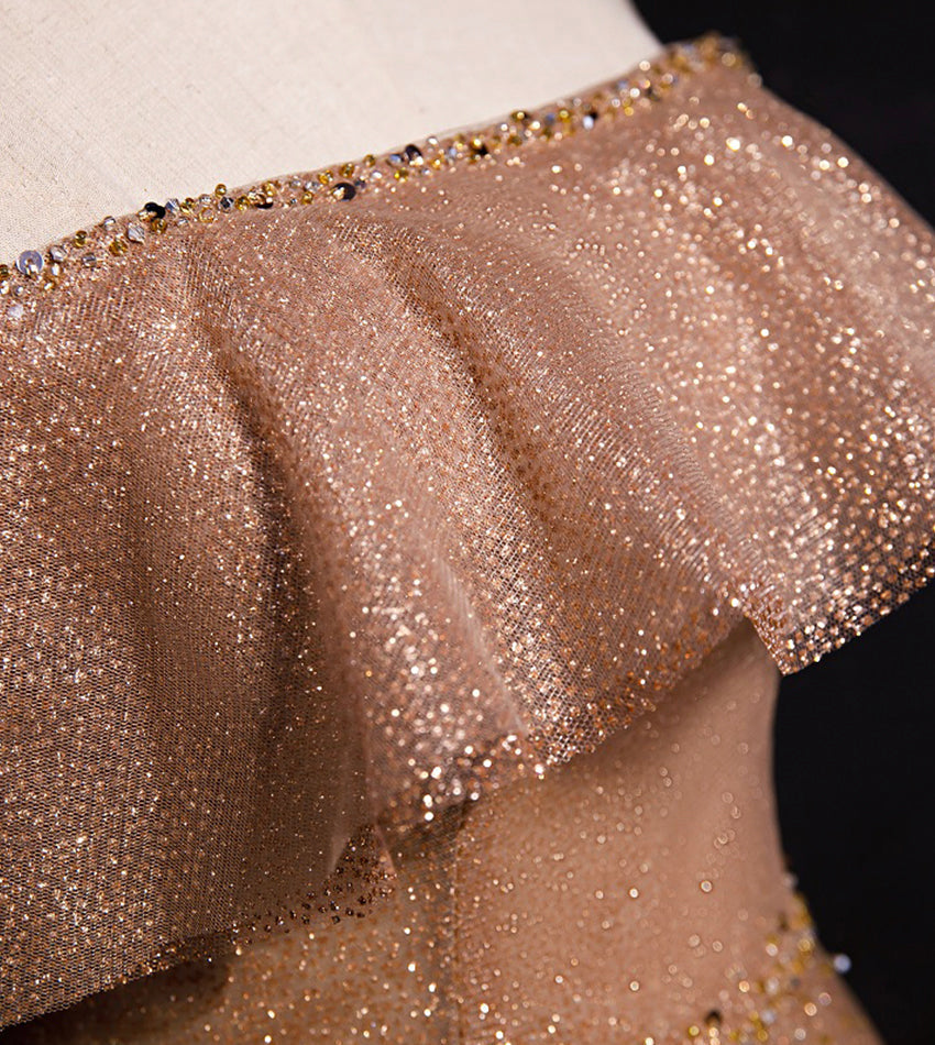 A line tulle sequins long prom dress evening dress 8541