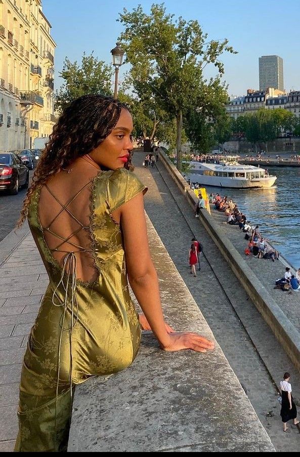 shopuniqlos-Green open back elegant dress, French country style dress, wedding guest dress, prom dress, birthday dress, evening dress, party dress gh5157
