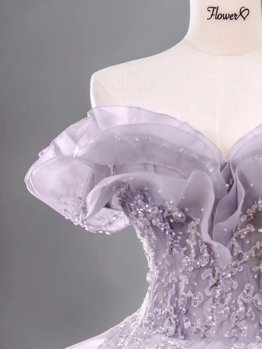 A Line Off The Shoulder Lilac Prom Dresses Long Evening Dress cg25449