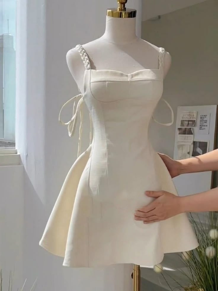 Ivory Short Evening Party Dress Homecoming Gowns cg25594