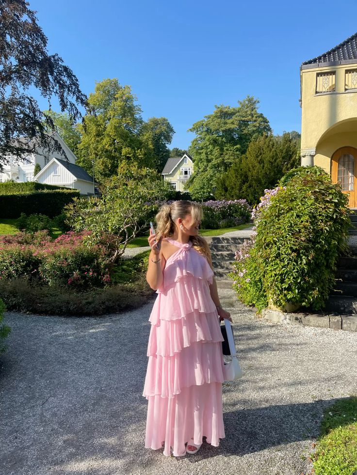 Classic Pink Prom Dresses Long Prom Gown 22th Birthday Outfit cg25959
