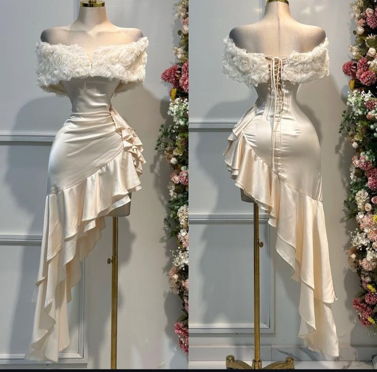off shoulder short party dress light champagne cocktail dress cg25416