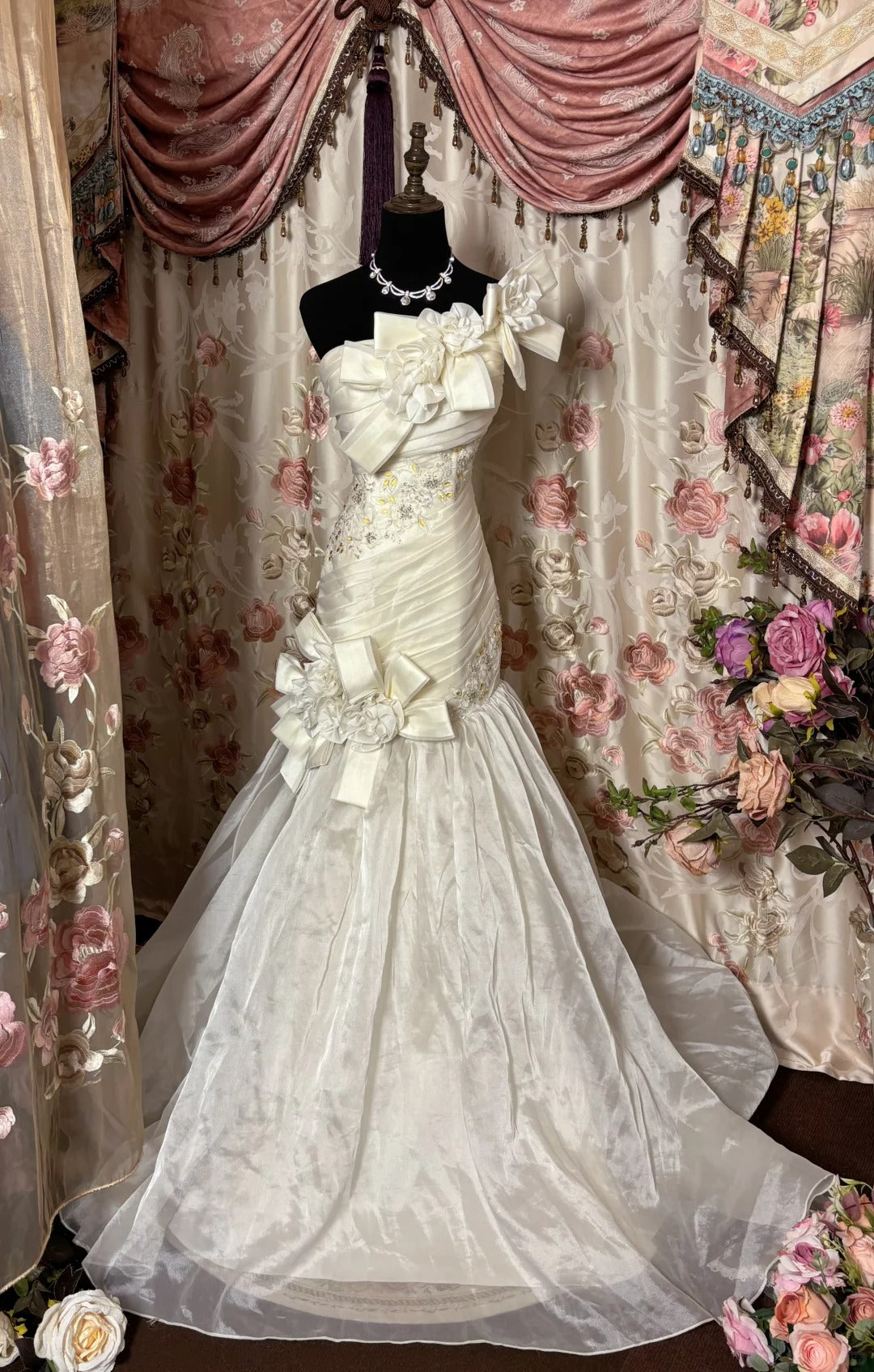 A Line Long Quinceanera Dress Unique Mermaid Long Evening Dress cg25545