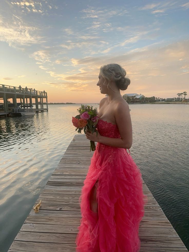 A line Strapless Prom Dress Long Formal Dress fg5569