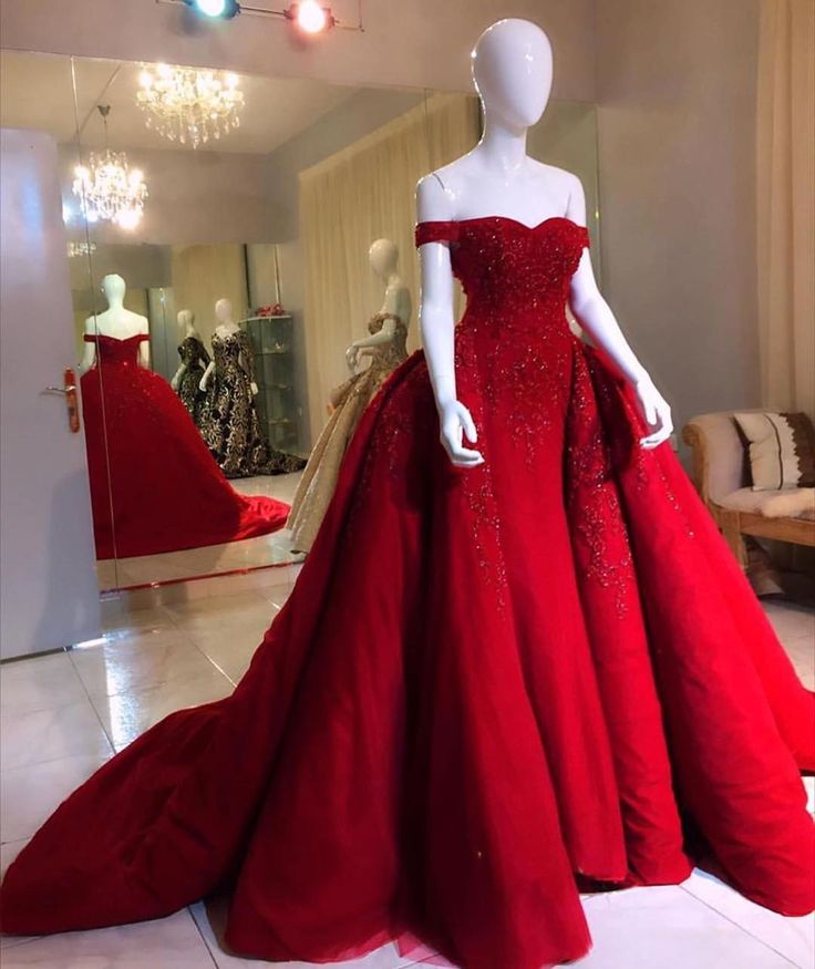 Red Off Shoulder Prom Party Dresses Unique Evening Dress Vintage Long Dress cg26028