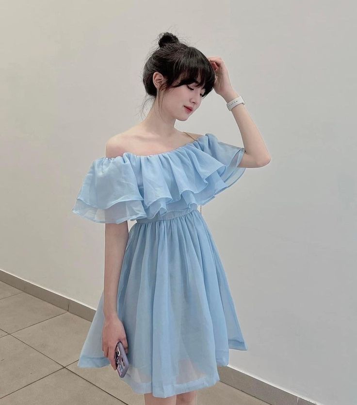 Blue Off The Shoulder Homecoming Dress Party Dress fg5398