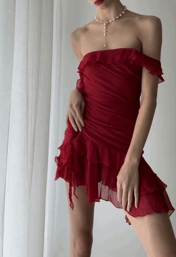 Casual Dresses Women Mini Dress One Shoulder Irregular Ruffle Sleeveless Short Prom Party Dress cg25102