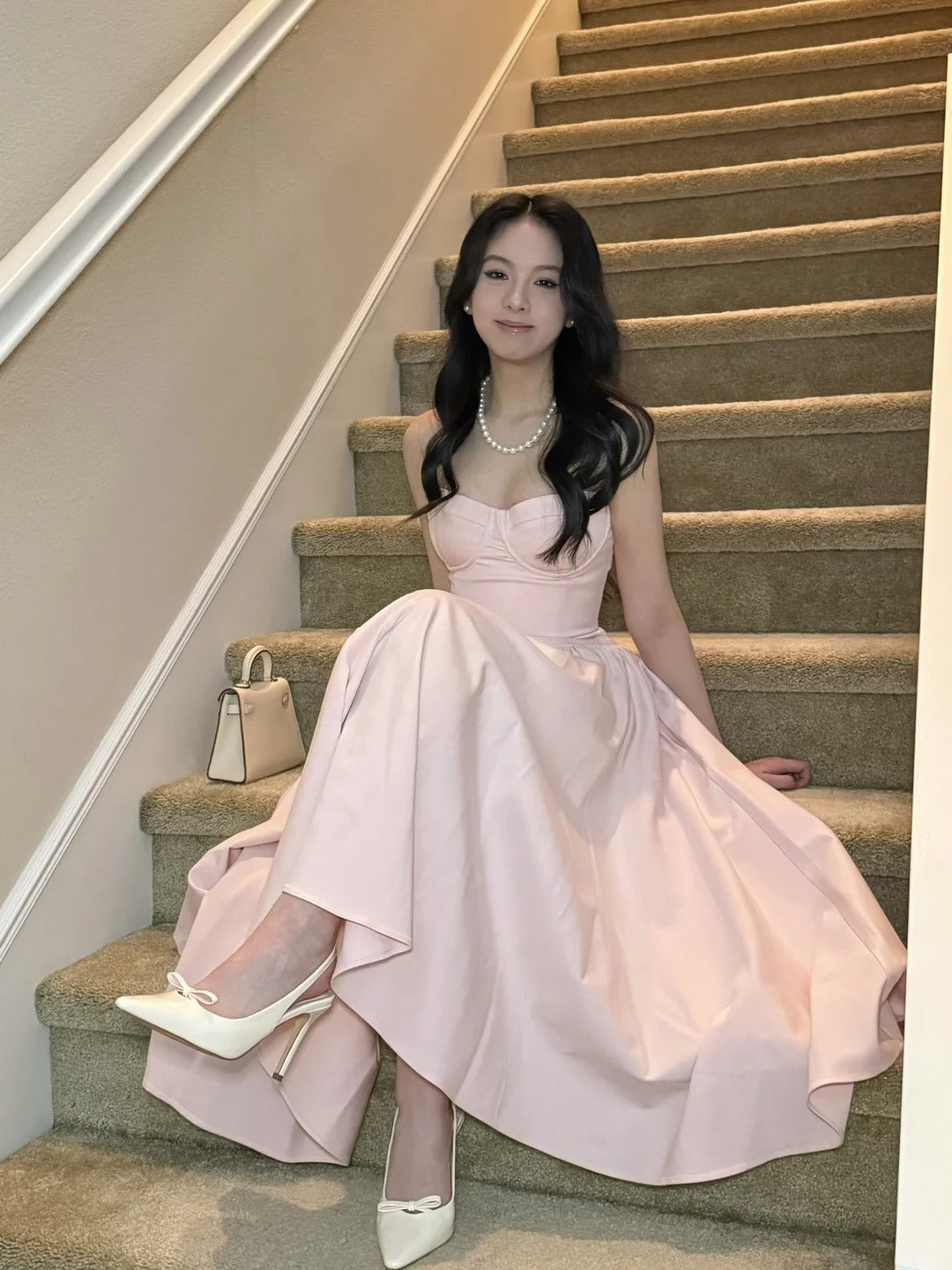 Pink Evening Dresses, A Line Sleeveless Party Gowns cg25554
