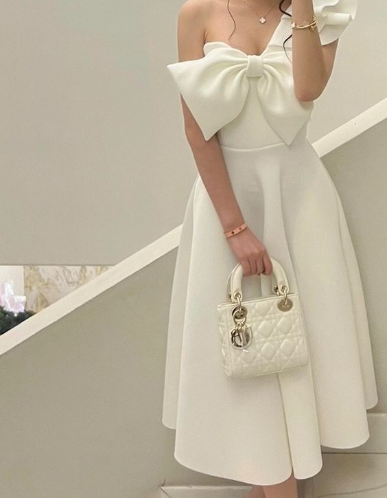 A Line Mid-Length Dress for Women Custom Made Evening Dresses fg6151