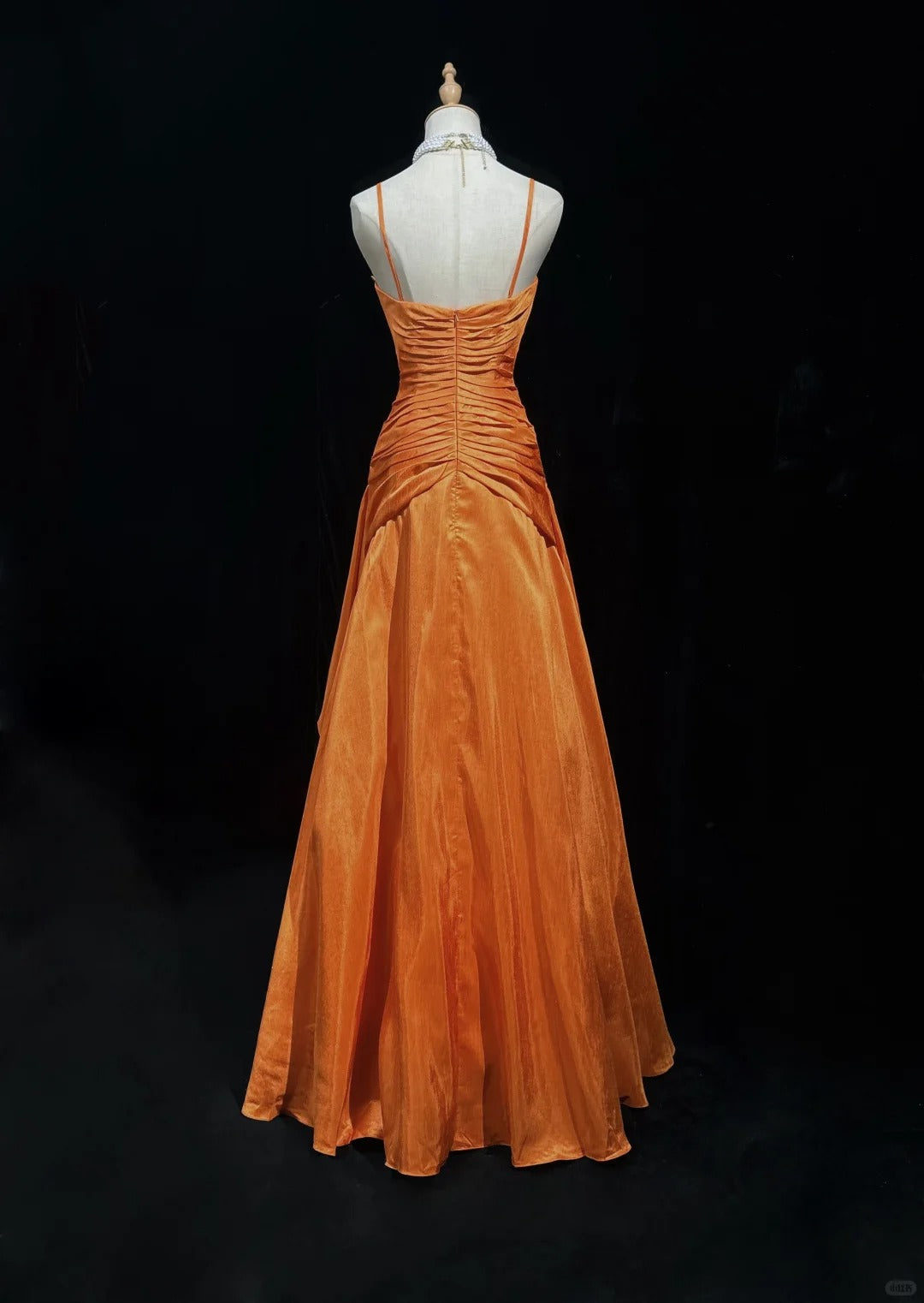 A Line Orange Formal Dress Vintage Long Party Dress Evening Dress Prom Dresses cg25718